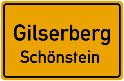 Ortsschild Gilserberg Schönstein