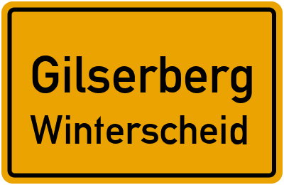 Ortsschild Gilserberg Winterscheid