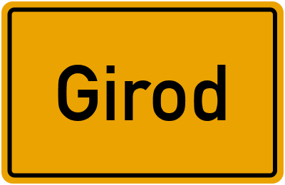 Ortsschild von Gemeinde Girod in Rheinland-Pfalz