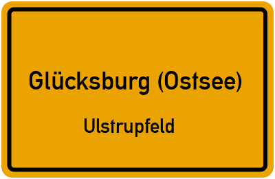 Straßenverzeichnis Glücksburg (Ostsee) Ulstrupfeld