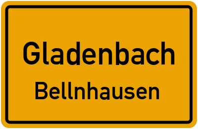 Ortsschild Gladenbach Bellnhausen