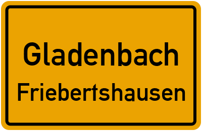 Straßenverzeichnis Gladenbach Friebertshausen