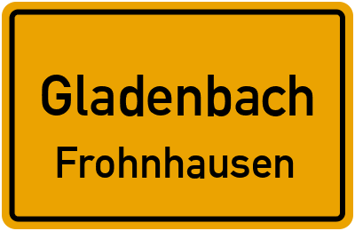 Ortsschild Gladenbach Frohnhausen