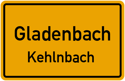 Ortsschild Gladenbach Kehlnbach