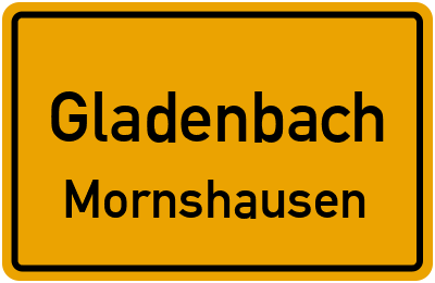 Ortsschild Gladenbach Mornshausen