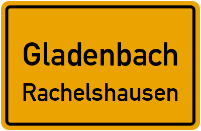 Ortsschild Gladenbach Rachelshausen