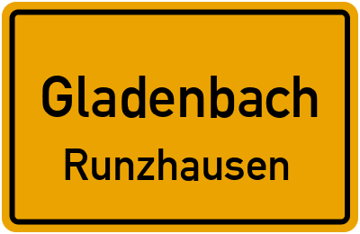 Ortsschild Gladenbach Runzhausen