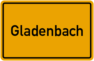 Ortsschild von Stadt Gladenbach in Hessen