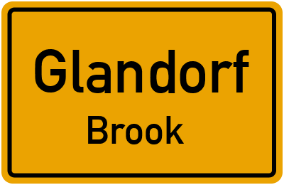 Ortsschild Glandorf Brook