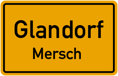 Ortsschild Glandorf Mersch