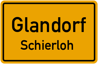 Ortsschild Glandorf Schierloh