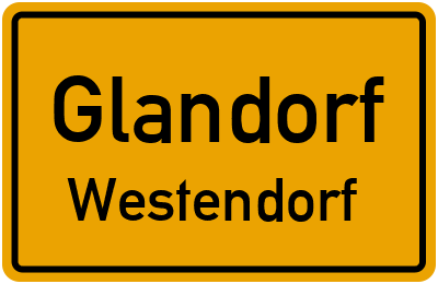 Ortsschild Glandorf Westendorf