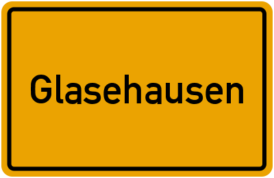 Ortsschild von Gemeinde Glasehausen in Thüringen