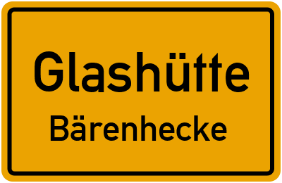 Straßenverzeichnis Glashütte Bärenhecke