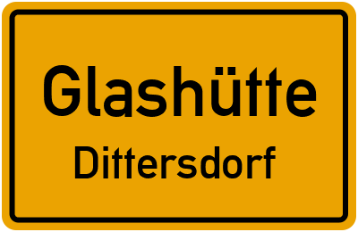 Straßenverzeichnis Glashütte Dittersdorf