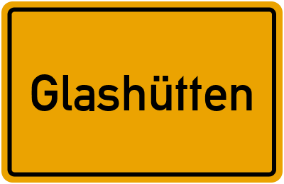 Ortsschild von Glashütten in Hessen