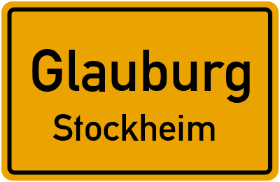 Ortsschild Glauburg Stockheim