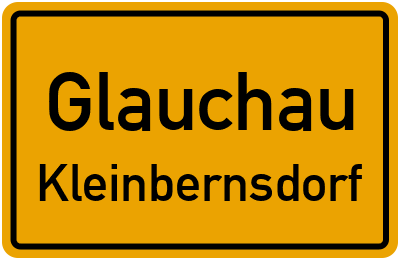 Ortsschild Glauchau Kleinbernsdorf
