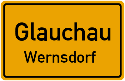 Ortsschild Glauchau Wernsdorf