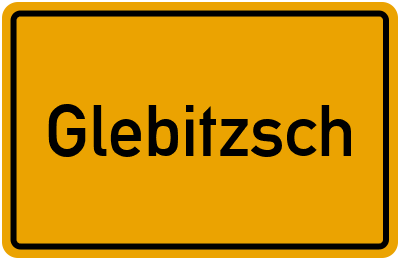 Ortsschild von Gemeinde Glebitzsch in Sachsen-Anhalt