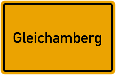 Ortsschild von Gemeinde Gleichamberg in Thüringen