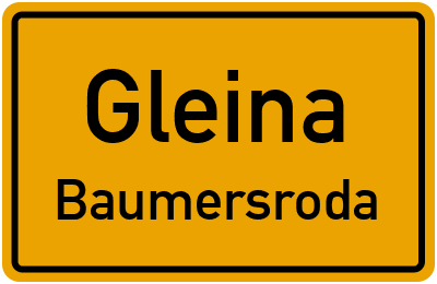Straßenverzeichnis Gleina Baumersroda