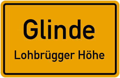 Straßenverzeichnis Glinde Lohbrügger Höhe