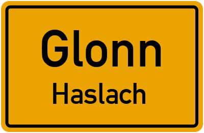 Straßenverzeichnis Glonn Haslach