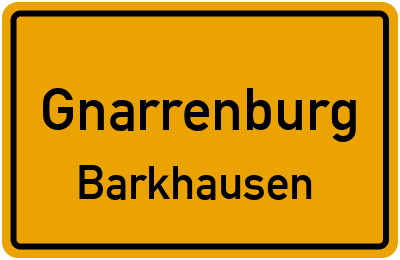 Ortsschild Gnarrenburg Barkhausen