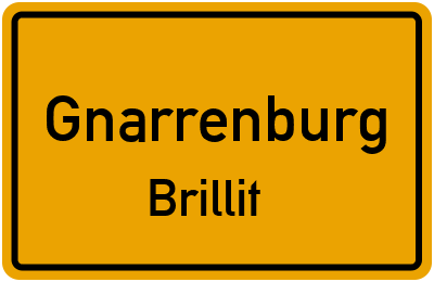 Ortsschild Gnarrenburg Brillit