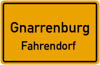 Ortsschild Gnarrenburg Fahrendorf
