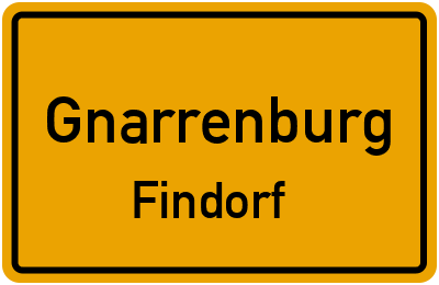 Ortsschild Gnarrenburg Findorf