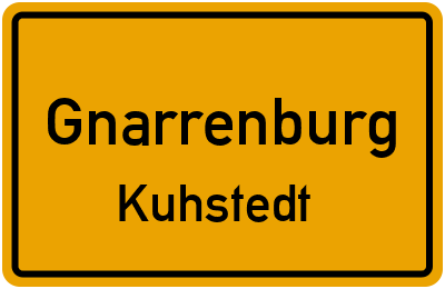 Ortsschild Gnarrenburg Kuhstedt