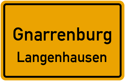 Ortsschild Gnarrenburg Langenhausen