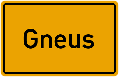 Ortsschild von Gemeinde Gneus in Thüringen