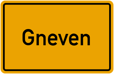 Ortsschild von Gneven in Mecklenburg-Vorpommern
