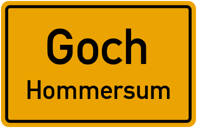 Straßenverzeichnis Goch Hommersum