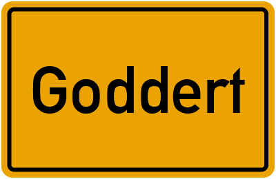 Ortsschild von Gemeinde Goddert in Rheinland-Pfalz