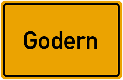 Ortsschild von Godern in Mecklenburg-Vorpommern