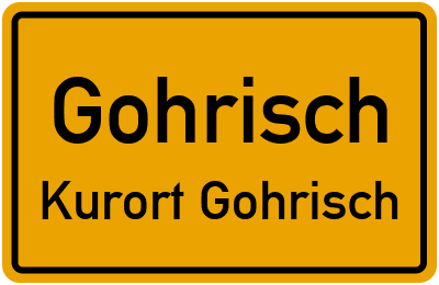 Straßenverzeichnis Gohrisch Kurort Gohrisch