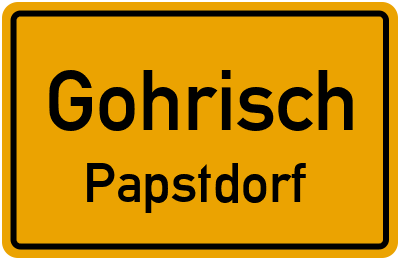 Straßenverzeichnis Gohrisch Papstdorf