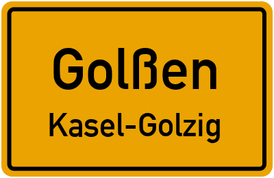 Straßenverzeichnis Golßen Kasel-Golzig