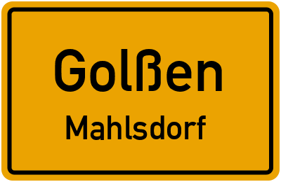 Straßenverzeichnis Golßen Mahlsdorf