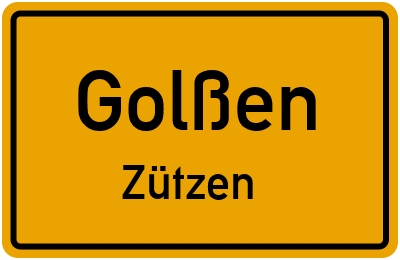 Straßenverzeichnis Golßen Zützen