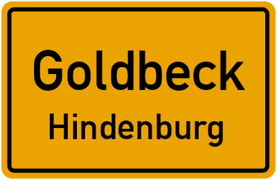 Straßenverzeichnis Goldbeck Hindenburg