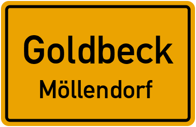 Ortsschild Goldbeck Möllendorf