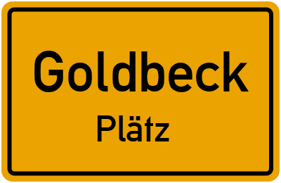 Straßenverzeichnis Goldbeck Plätz