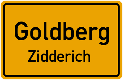 Straßenverzeichnis Goldberg Zidderich
