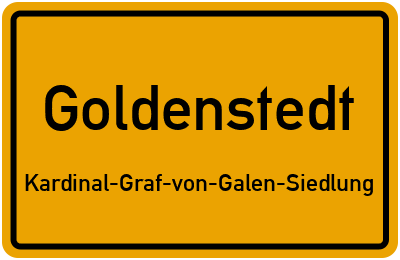 Straßenverzeichnis Goldenstedt Kardinal-Graf-von-Galen-Siedlung