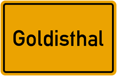 Ortsschild von Gemeinde Goldisthal in Thüringen